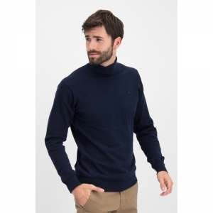 KNIT ROLL NECK DARK NAVY