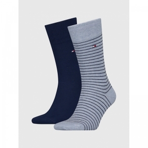 SMALL STRIPE SOCK 028 LIGHT BLUE MELANGE