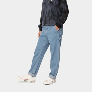 W PIERCE PANT  01.12 BLUE STONE BLEACHED