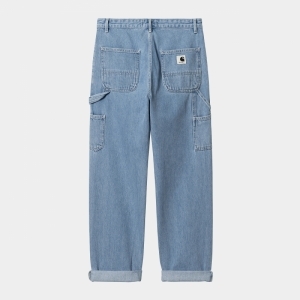 W PIERCE PANT  01.12 BLUE STONE BLEACHED