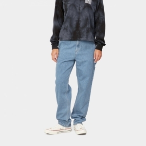 W PIERCE PANT  01.12 BLUE STONE BLEACHED