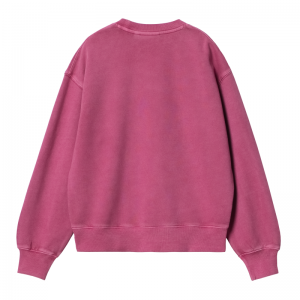 W NELSON SWEAT 1YT.GD MAGENTA GARMENT DYED