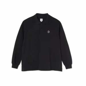 POLO LONGSLEEVE  BLACK