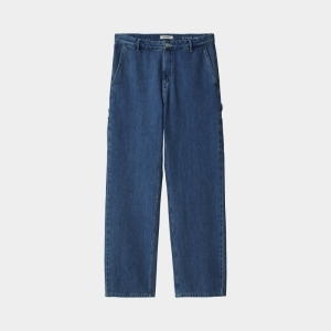 W PIERCE PANT STR 01.12 BLUE STONE BLEACHED