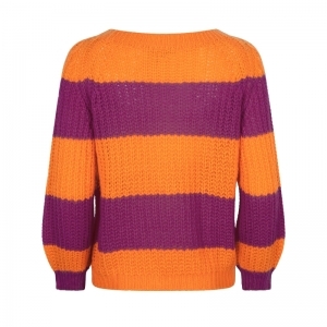 SWEATER FRANKIE 1046 ORANJE/PURPLE