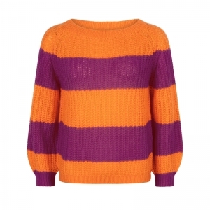 SWEATER FRANKIE 1046 ORANJE/PURPLE