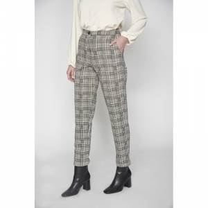 TROUSERS BLACK-ECRU