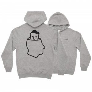 HEAD LOGO HOODIE HEATHER GREY