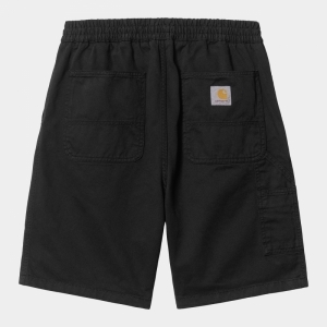 FLINT SHORT 89.GD BLACK GARMENT DYED