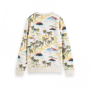  5732 OFFWHITE PALMTREES AOP