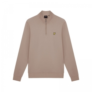 QUARTER ZIP SWEAT X084 COBBLESTONE