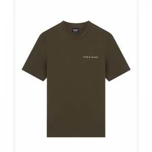 EMBROIDERED LOGO TEE W485 OLIVE