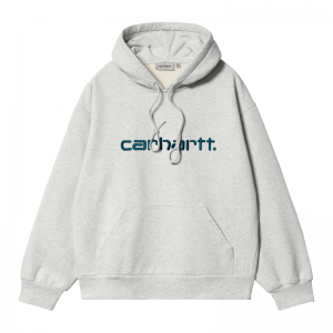 HOODED CARHARTT SWEAT 2IM.XX ASH HEATHER/DUCK BLUE