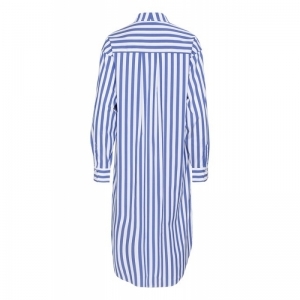 CUREGINA SHIRTDRESS 105718 BLUE/WHITE STRIPE