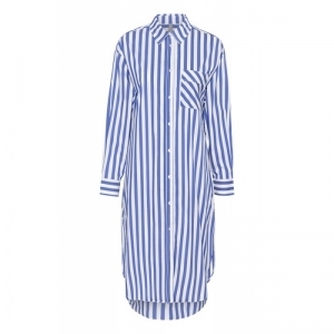 CUREGINA SHIRTDRESS 105718 BLUE/WHITE STRIPE