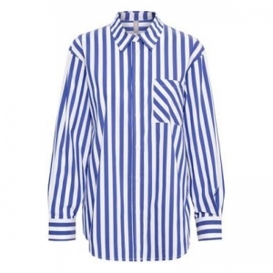 CUREGINA LS SHIRT 105718 BLUE/WHITE STRIPE