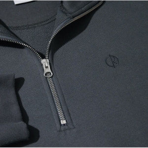 FRANK HALF ZIP  GRAPHITE