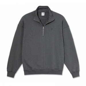 FRANK HALF ZIP  GRAPHITE