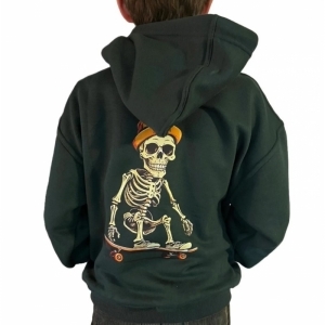 HOODIE SKELET GROEN