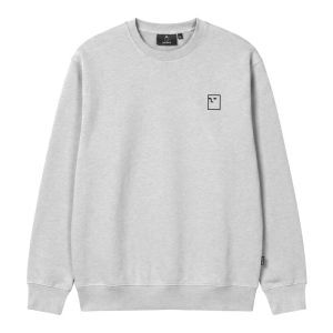 BLOCKHEAD EMBR. CREW HEATHER GREY