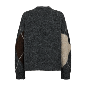 FQGRSLULU-PULLOVER DARK GREY ML W. OYSTER GREY ML
