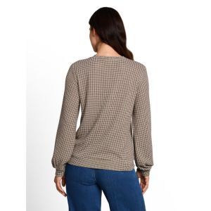 41449 BROWN DOT ON BEIGE MELAN