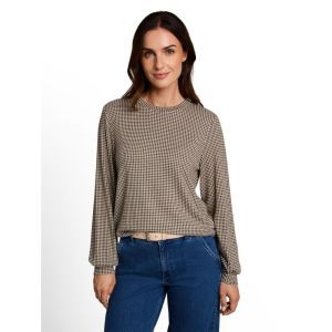  41449 BROWN DOT ON BEIGE MELAN