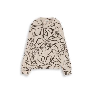  41172 BEIGE BROWN FLOWER DESIG