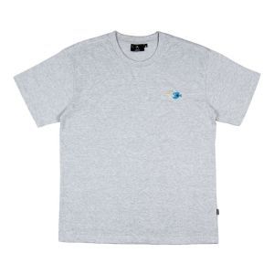 LANTERNFISH EMBR. TEE HEATHER GREY