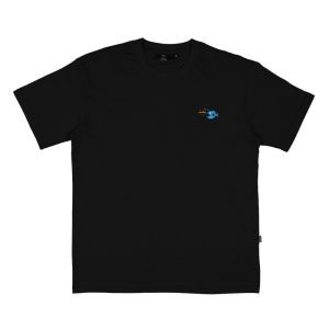 LANTERNFISH EMBR. TEE BLACK
