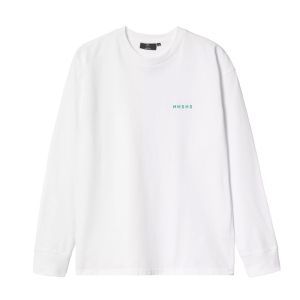 NNSNS EMBR. LOGSLEEVE WHITE TEAL