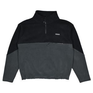 COLOUR BLOCK FLEECE CHARCOAL / black